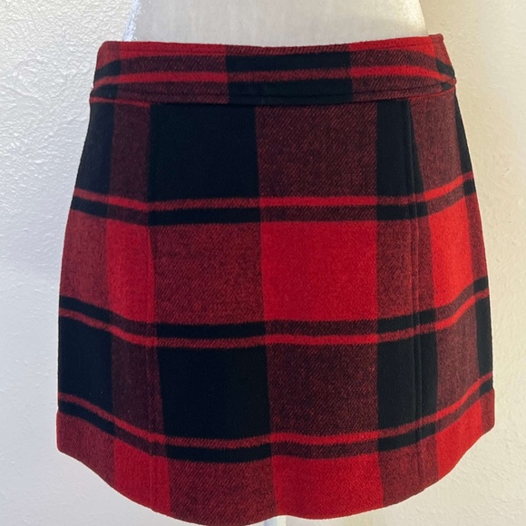 Wool Plaid Mini Skirt - back zip - GAP - Picture 2 of 7